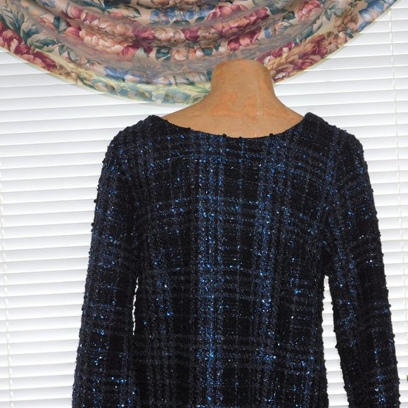 NWT Dark Blue Sequin Dress UNCLE FRANK S 6 8 - Picture 5 of 5